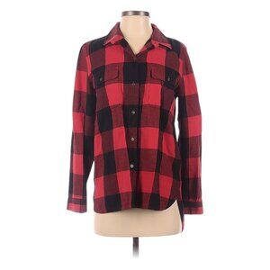 Madewell Red & Black Buffalo Plaid Button-Up Flannel Shirt Size S
